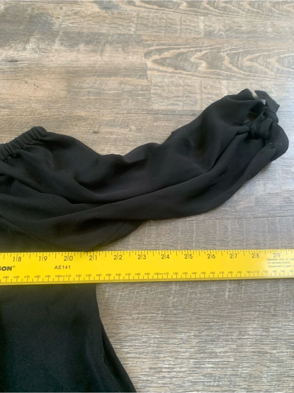 Black JCrew Elastic Off-Shoulder Tie-Sleeve Women's Top
